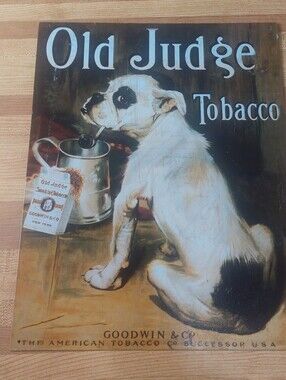 Tobacco Vintage Dog Wall Art - White & Black